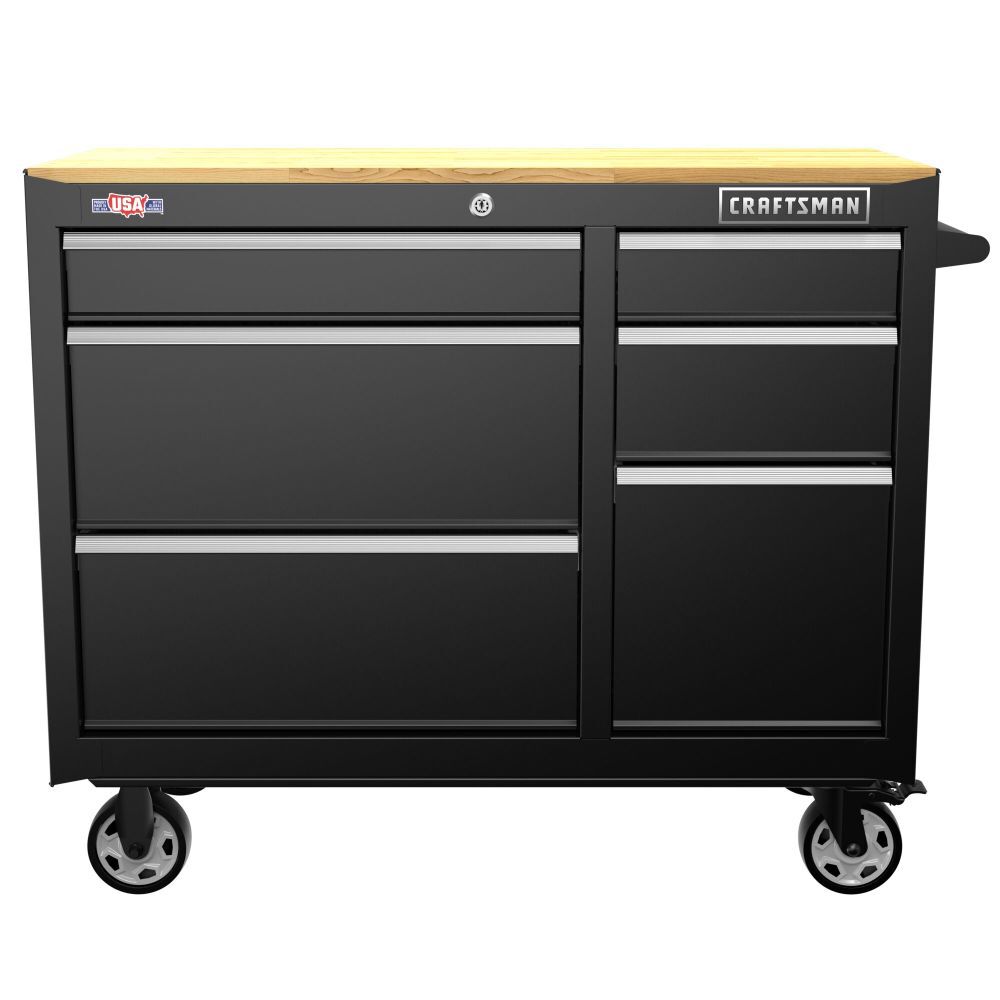 CRAFTSMAN Workbench, Tool Storage, 6-Drawers with Tray and Holder Set, 41-inch, Rolling (CMST34062RB)