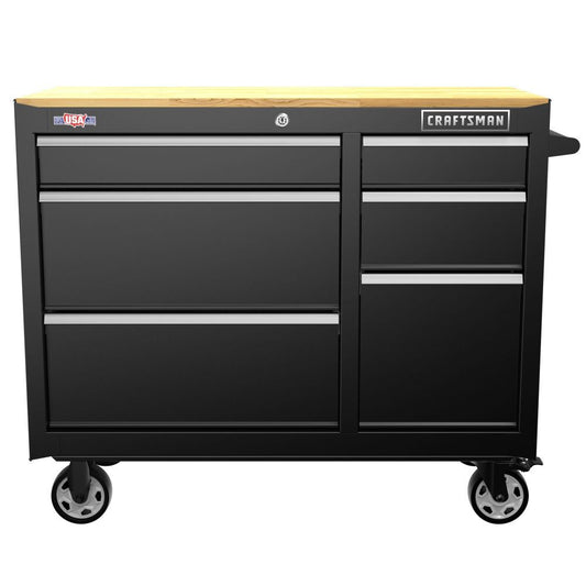 CRAFTSMAN Workbench, Tool Storage, 6-Drawers with Tray and Holder Set, 41-inch, Rolling (CMST34062RB)