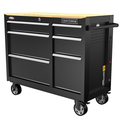 CRAFTSMAN Workbench, Tool Storage, 6-Drawers with Tray and Holder Set, 41-inch, Rolling (CMST34062RB)