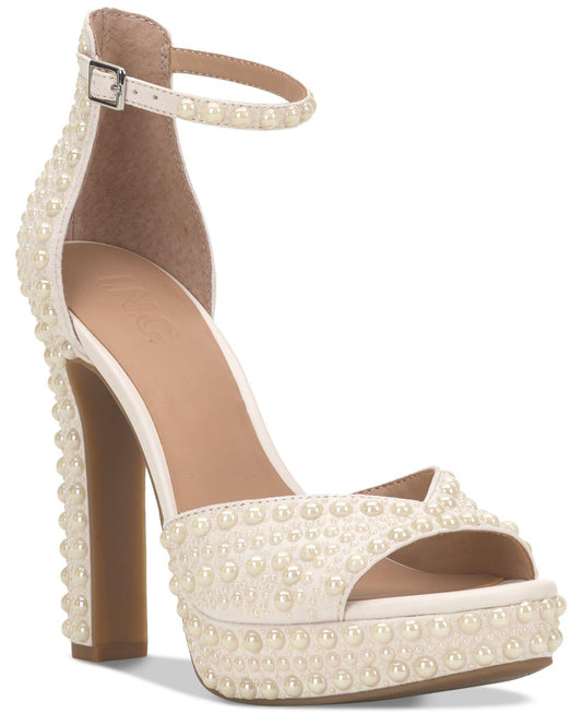 I.N.C. Ninel platform sandals in Pearl Bling