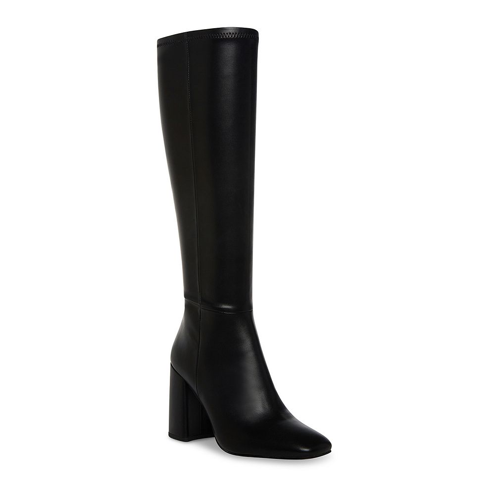 Madden Girl Winslow block-heel knee-high boots in black