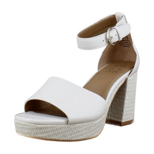 Naturalizer Pearlyn platform sandal in warm white leather