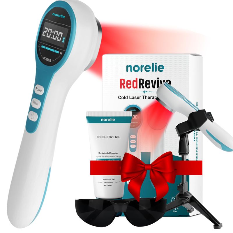 Norelie RedRevive Cold Laser Therapy Wand with Stand & Conductive Gel